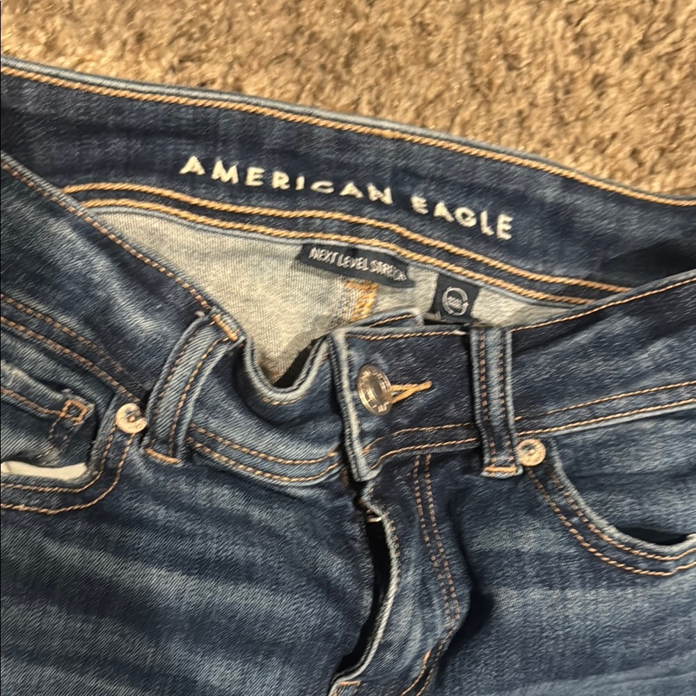 American Eagle Outfitters High Rise Dark Blue Jeans